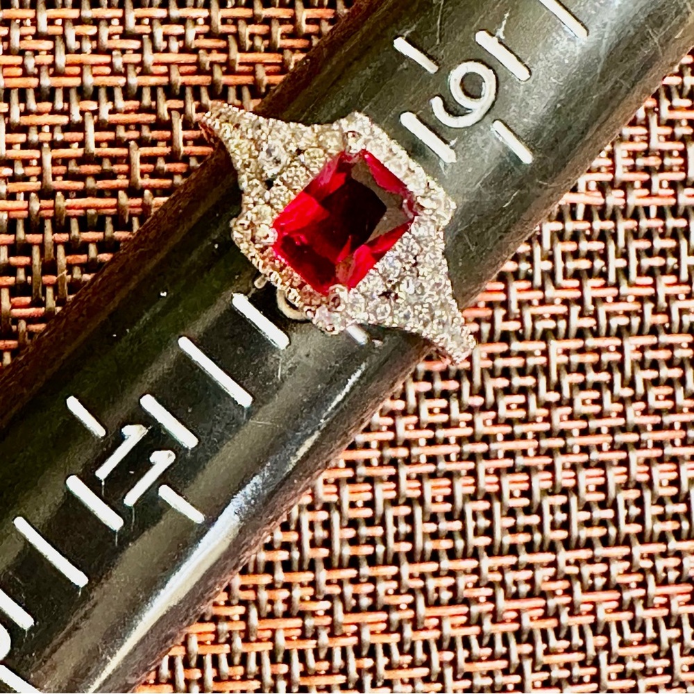 Fragrant Jewels Ruby Red and Silver Ring